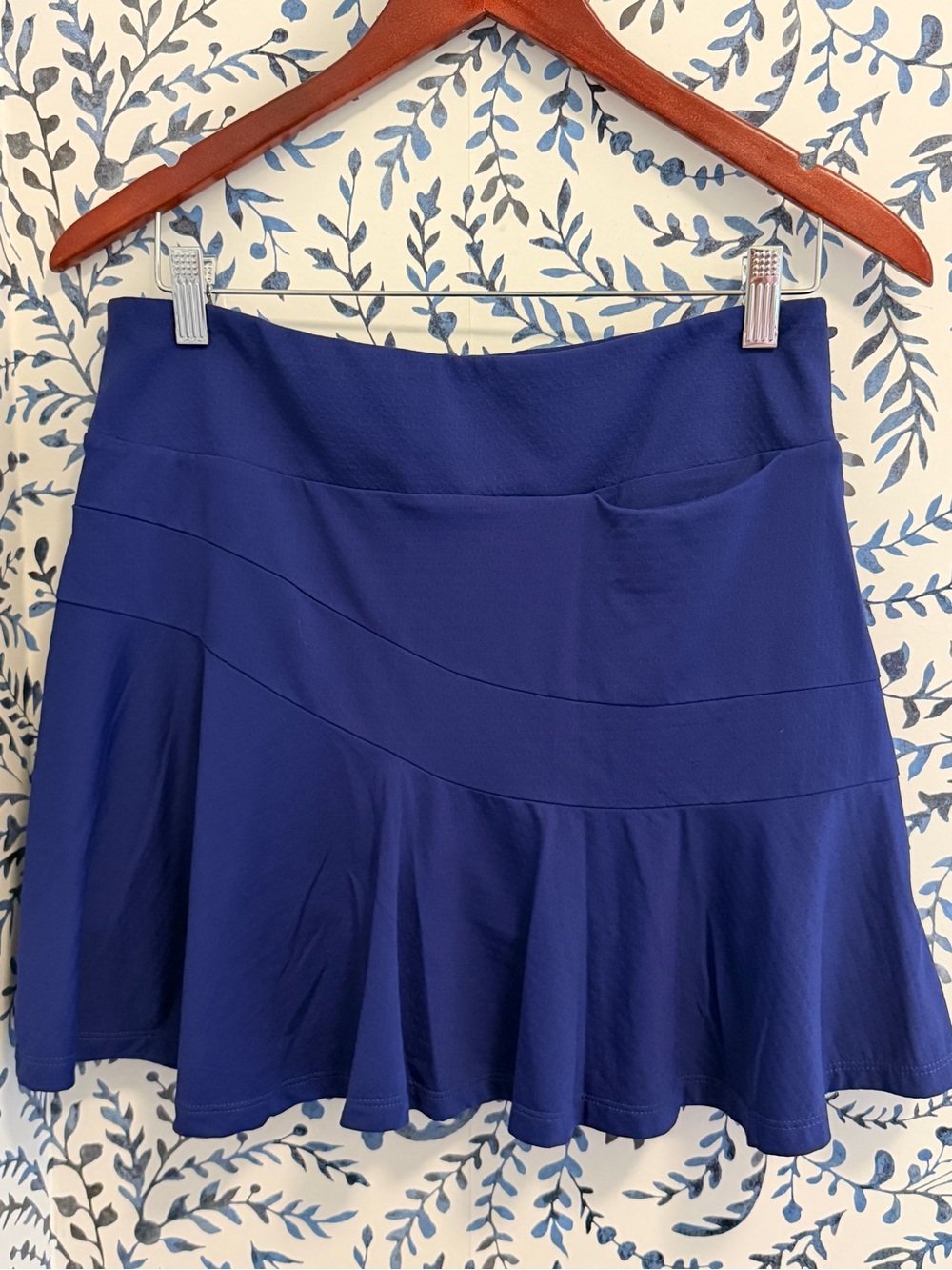 Ibkul UPF solid flounce skort 16.5” - navy - Picture 2 of 6